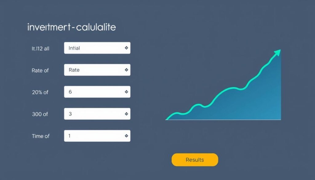 Average Return Calculator interface showing investment growth chart