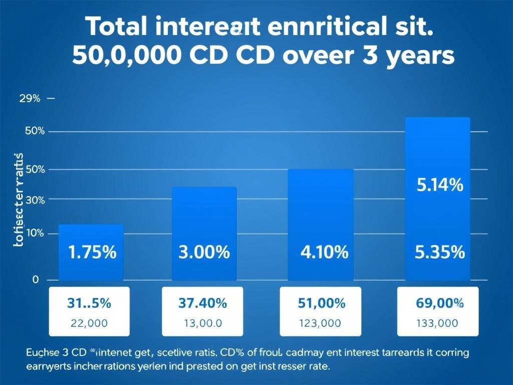 Bar chart comparing CD returns with different interest rates