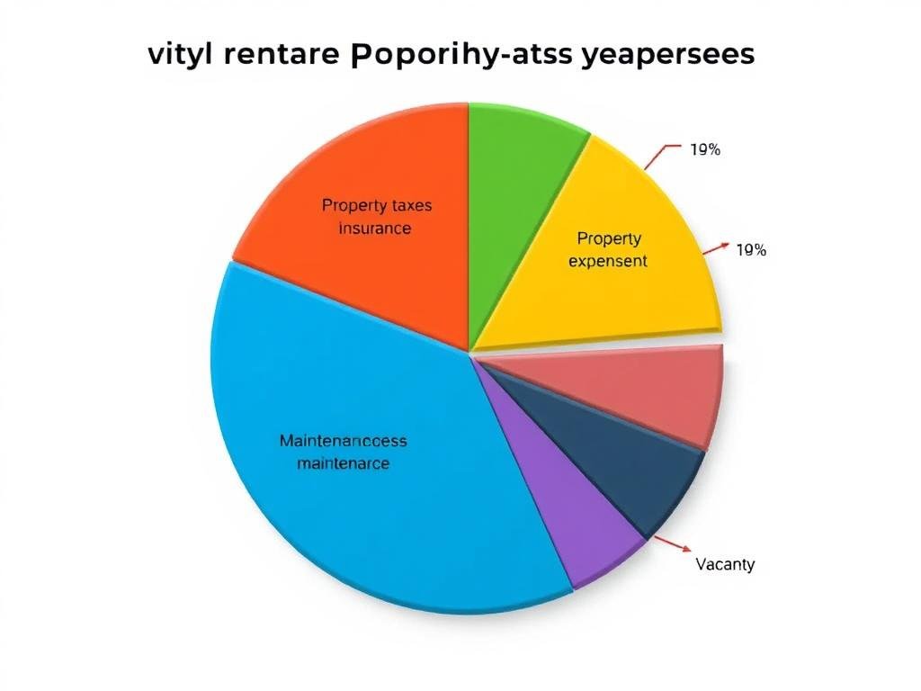 Breakdown of typical rental property expenses shown in a pie chart