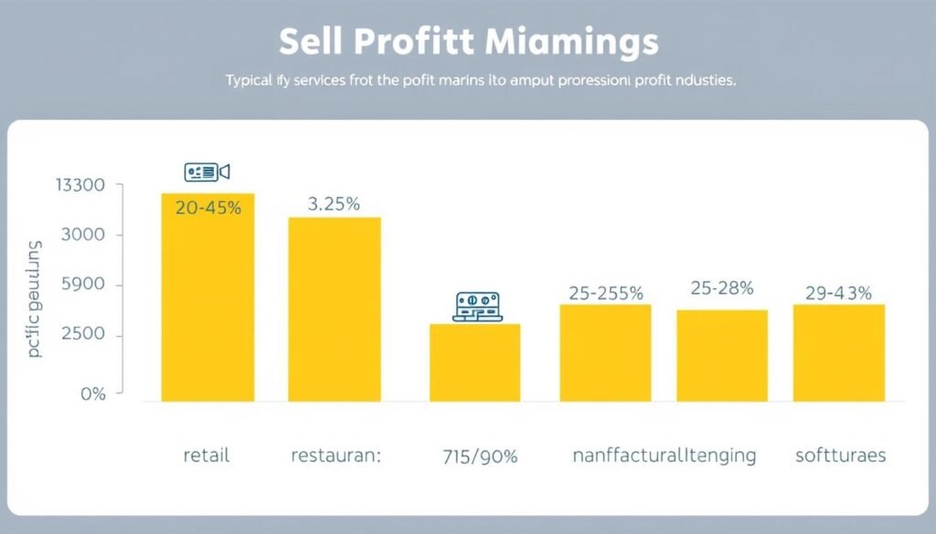 Chart comparing typical profit margins across different industries