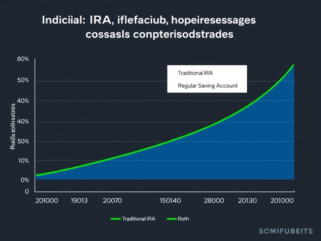Chart showing IRA savings growth over 30 years