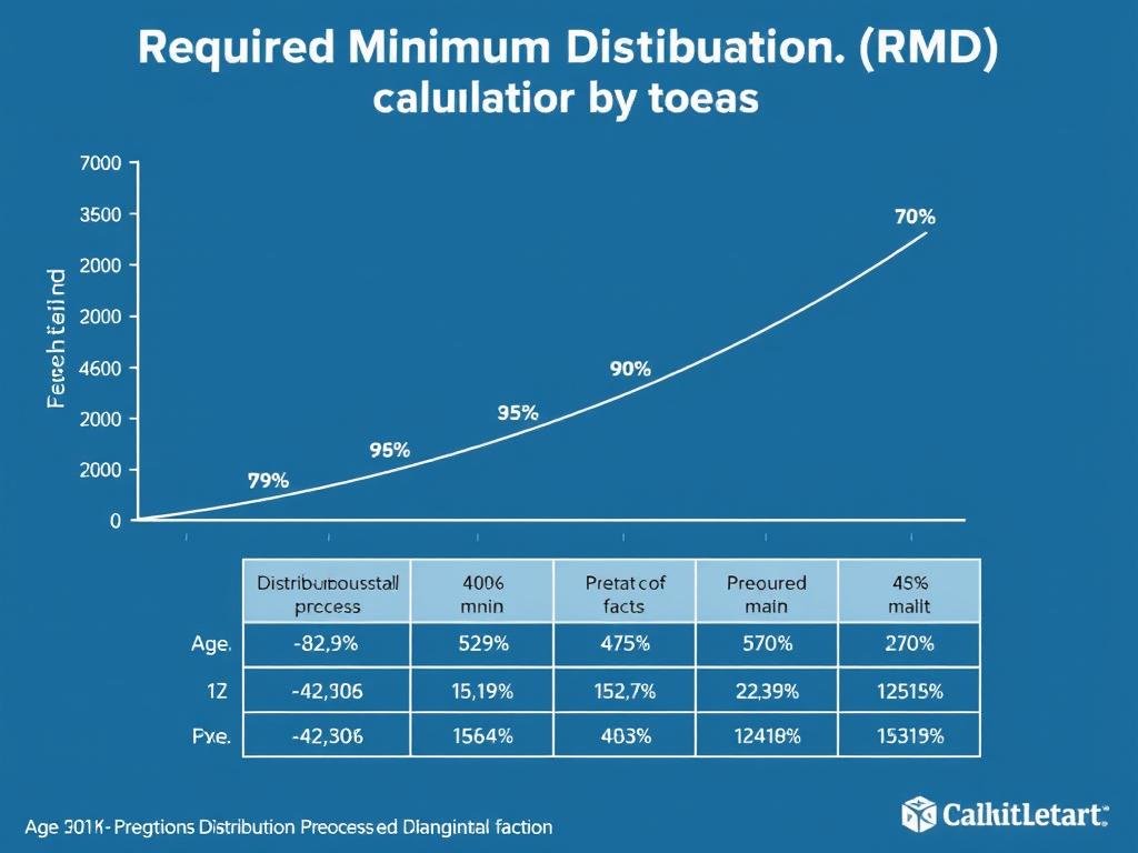 Chart showing RMD calculation factors by age for 401K withdrawals