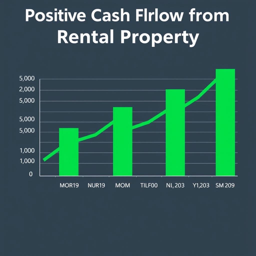 Chart showing positive cash flow from a rental property investment