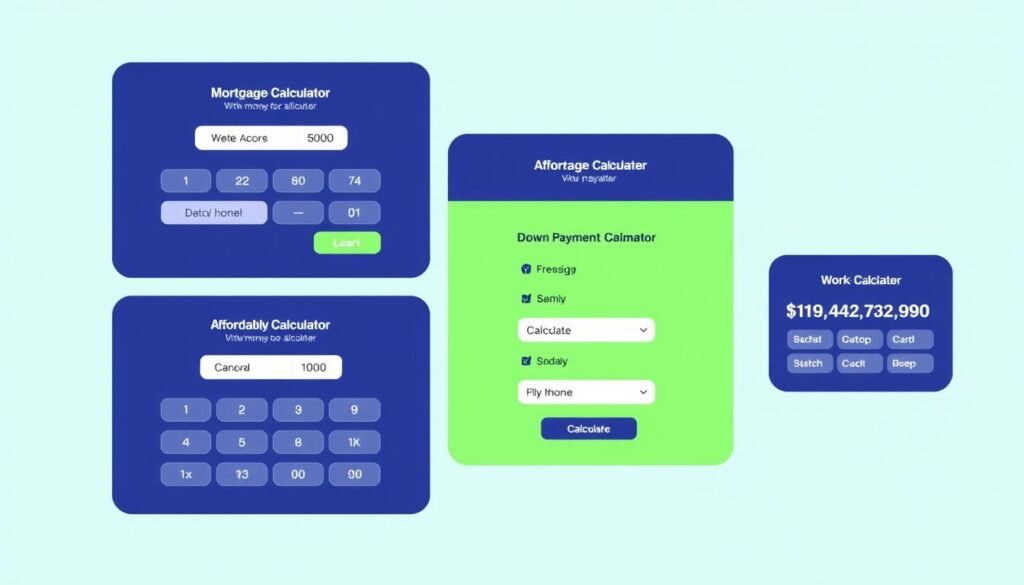 Collection of financial calculators for home buying process