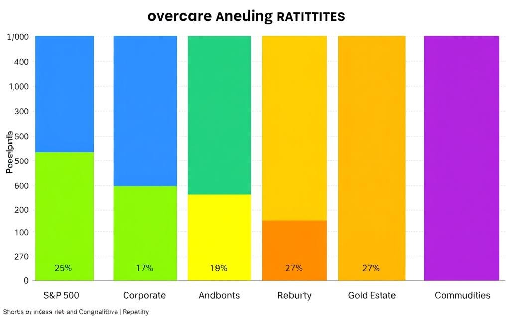 Comparison of average annual returns across different asset classes