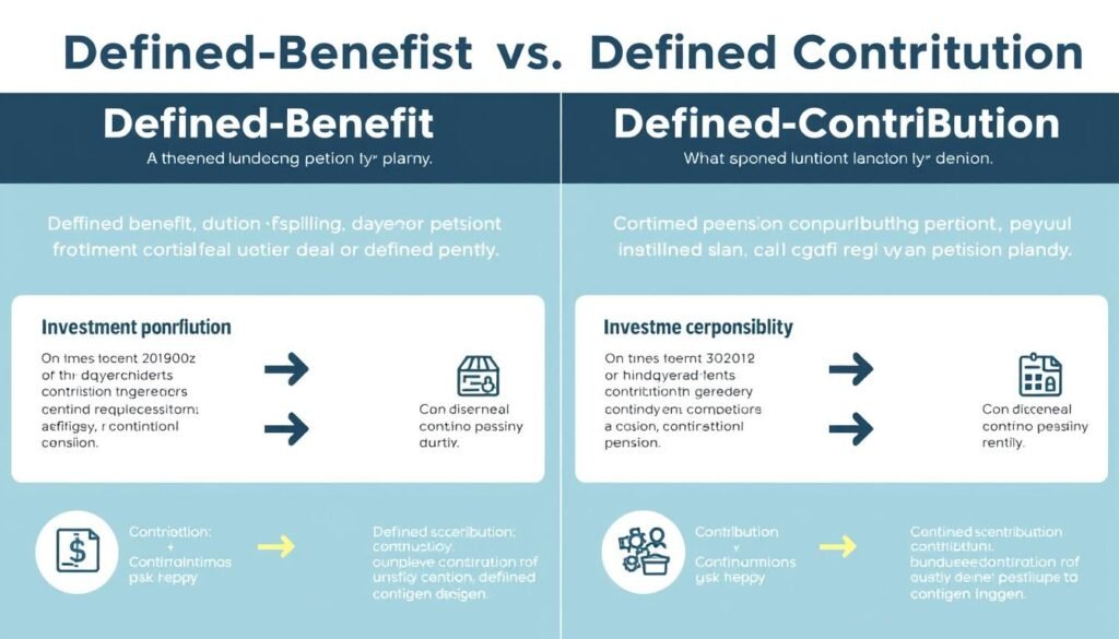 Comparison of defined-benefit and defined-contribution pension plans