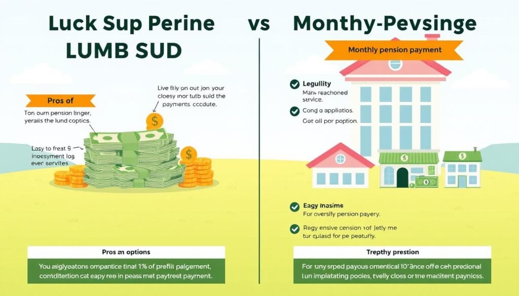 Comparison of lump sum and monthly pension payment options
