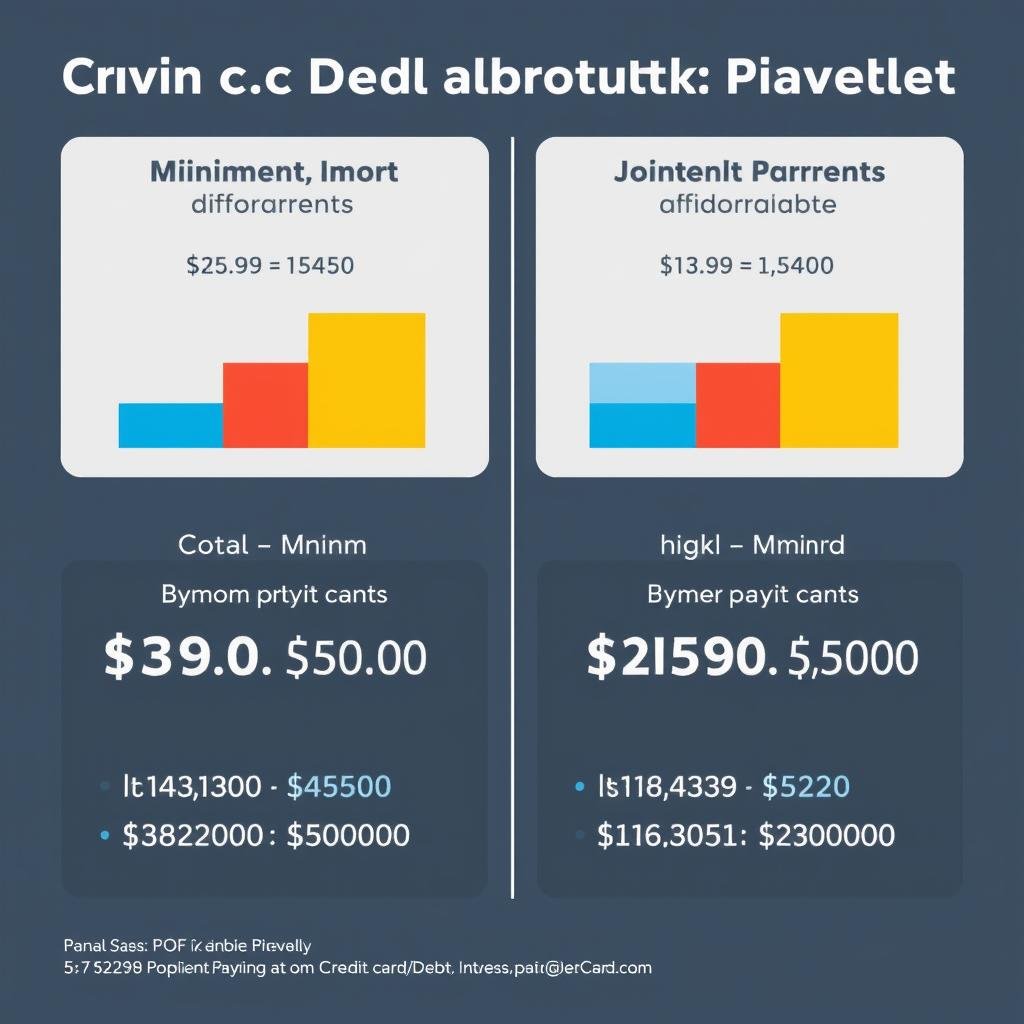 Comparison of minimum payment versus higher payment strategies
