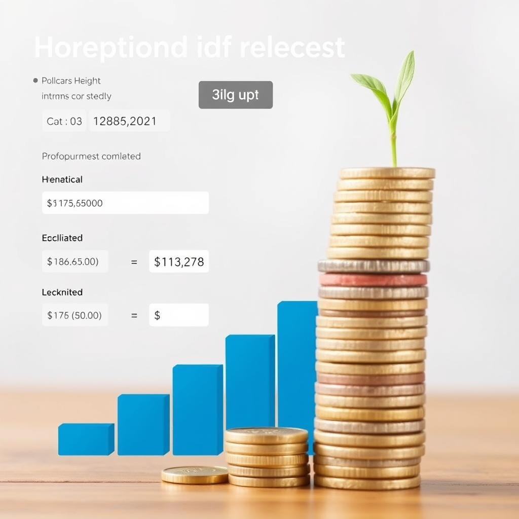 Compound interest calculator showing exponential growth chart
