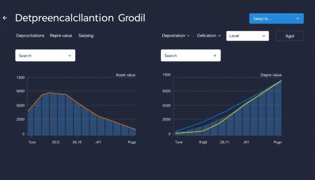 Depreciation Calculator showing asset value decline over time