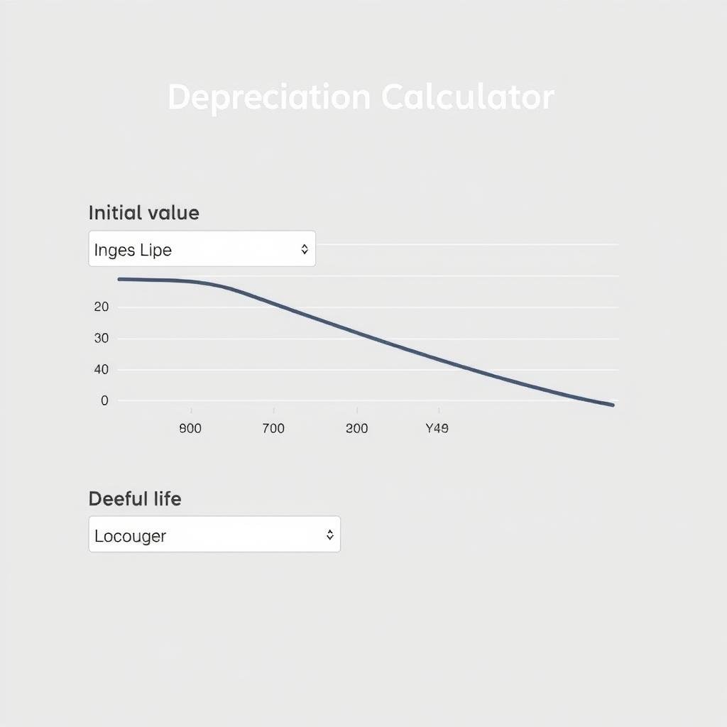 Depreciation calculator showing value decline over time