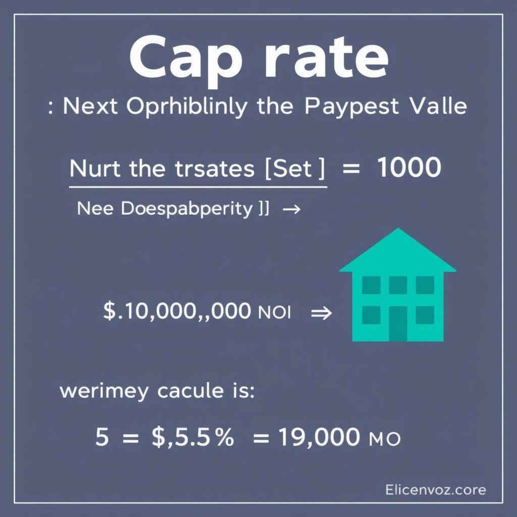 Diagram explaining cap rate calculation for rental property analysis