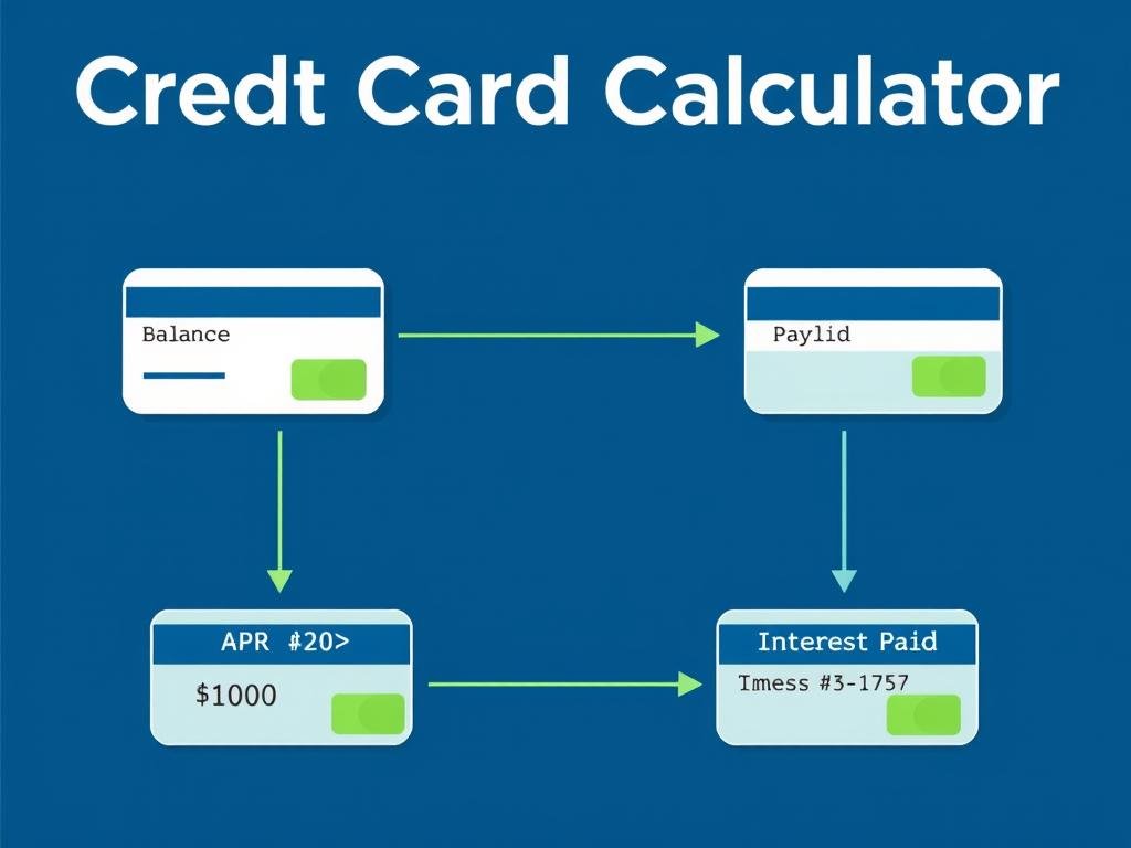 Diagram showing how the credit card calculator processes payment information
