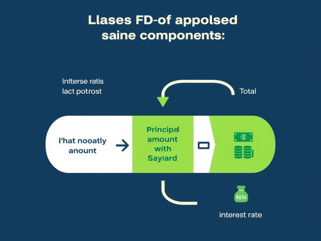 Diagram showing the relationship between principal amount, interest rate, and loan term