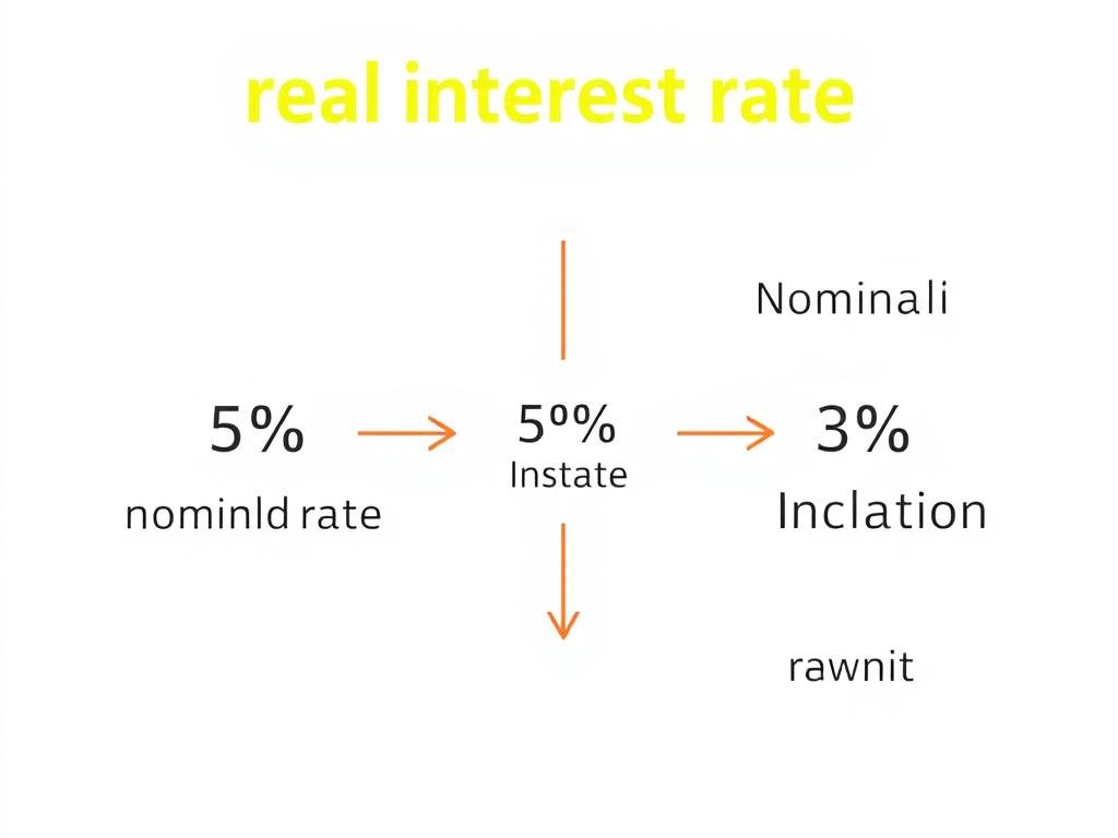 Diagram showing the relationship between real interest rate inflation and nominal interest rate