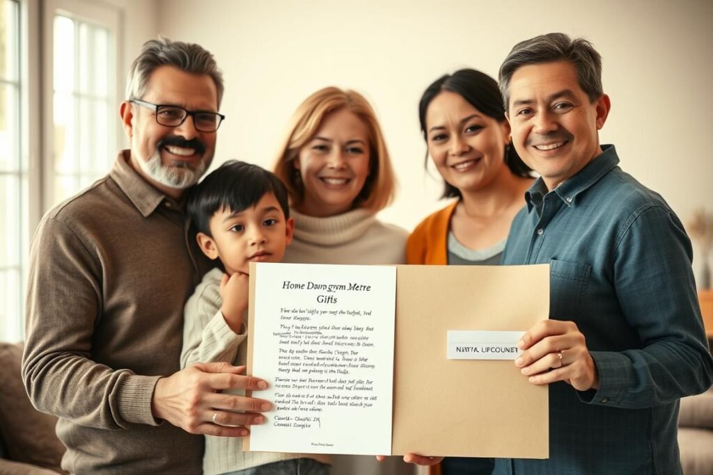 Family members gifting money for down payment with gift letter