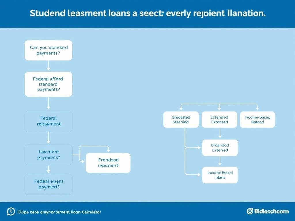 Flowchart helping borrowers select the best repayment plan for their situation