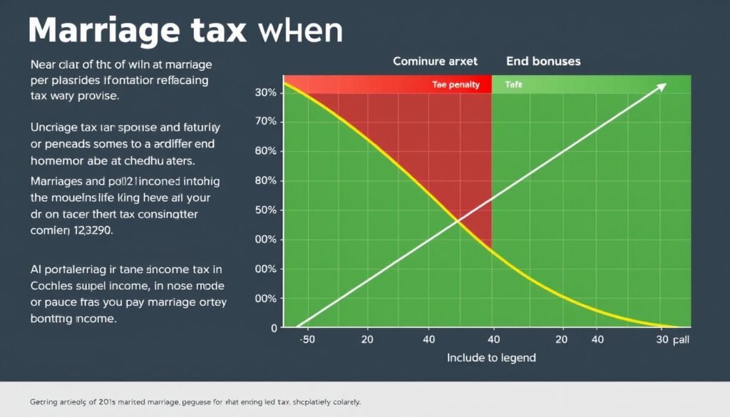 Graph showing marriage tax penalty and bonus zones based on income levels