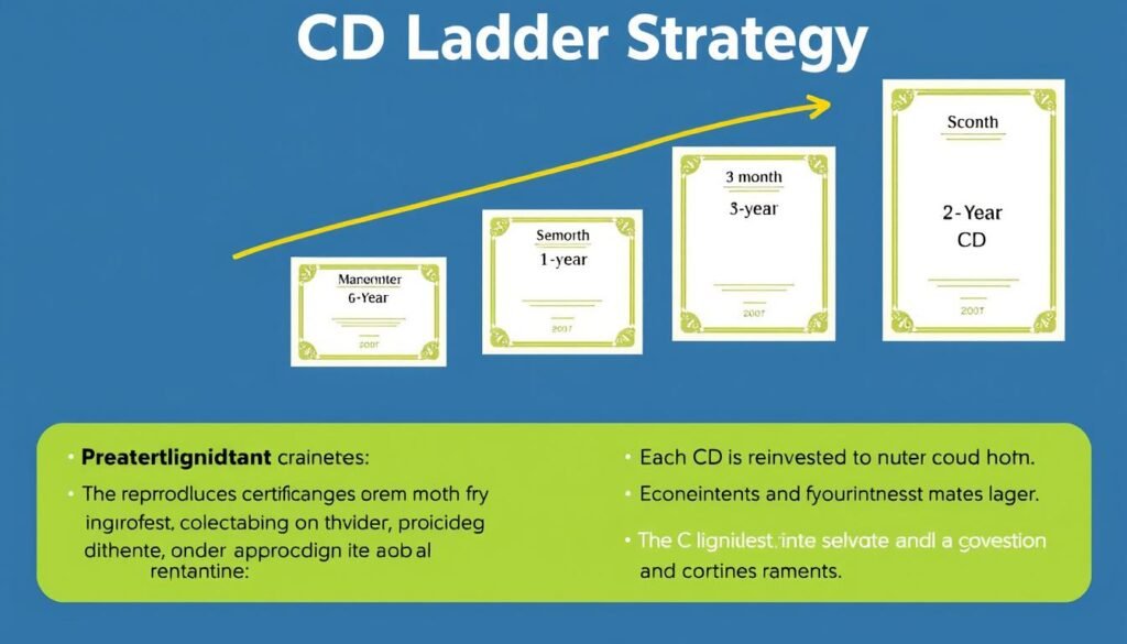 Illustration of a CD ladder strategy with staggered maturity dates