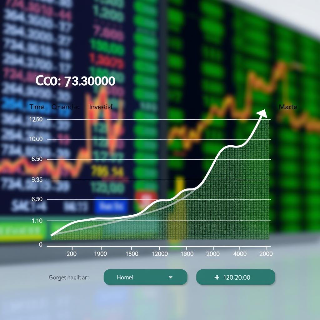 Investment calculator showing growth projections and compound interest