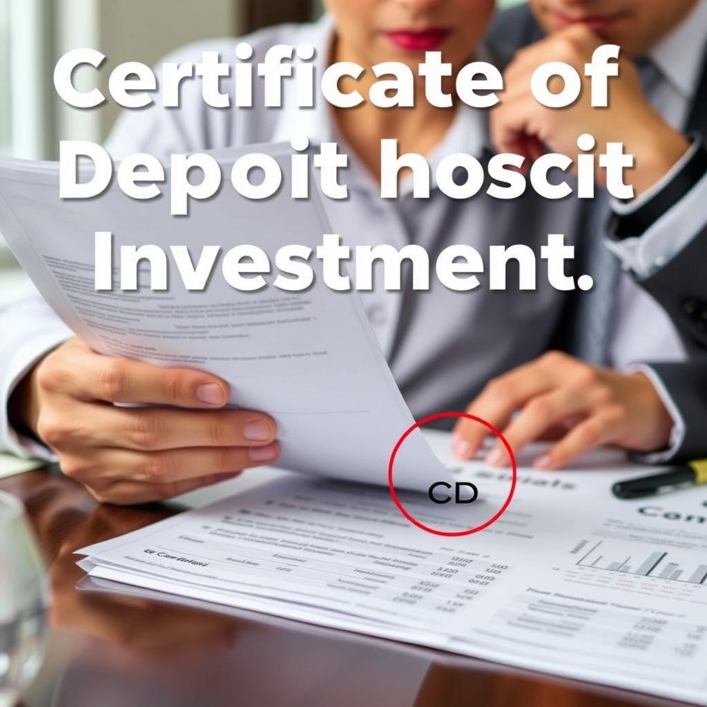 Investor considering different savings options with CD highlighted