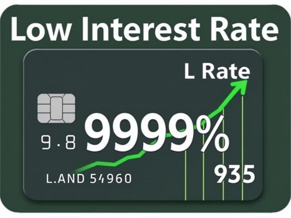 Low interest credit card with APR percentage displayed prominently