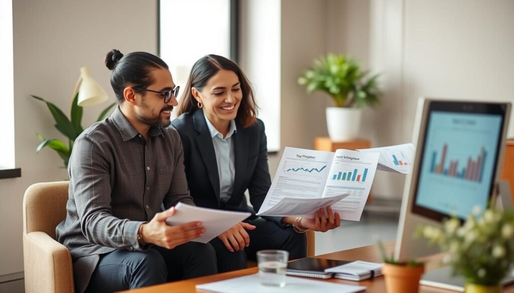 Married couple meeting with financial advisor to discuss tax planning strategies