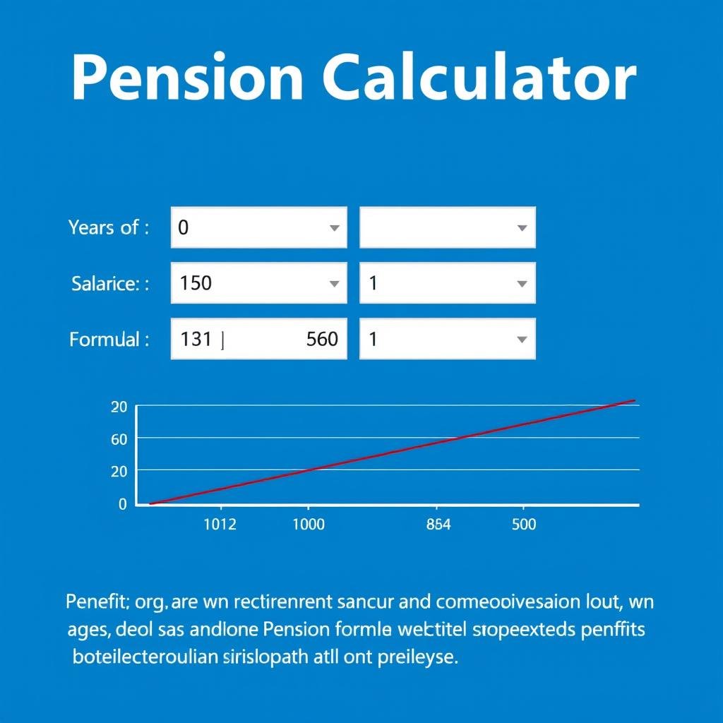 Pension Calculator showing benefit projections