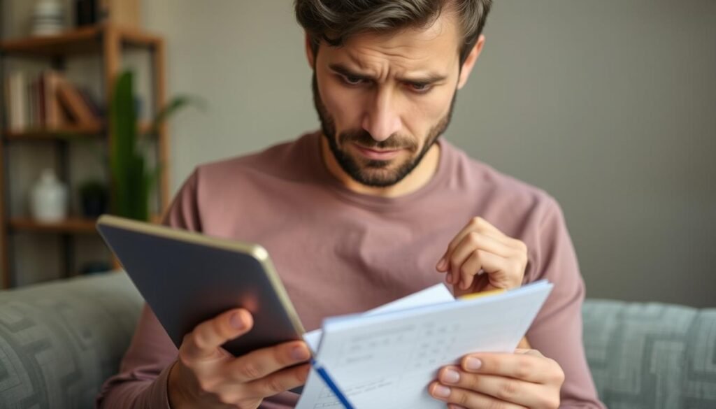 Person reviewing house affordability calculator results with caution