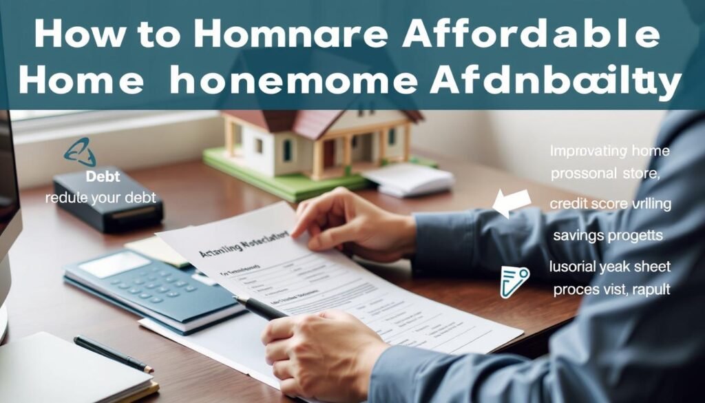 Person reviewing ways to improve home affordability