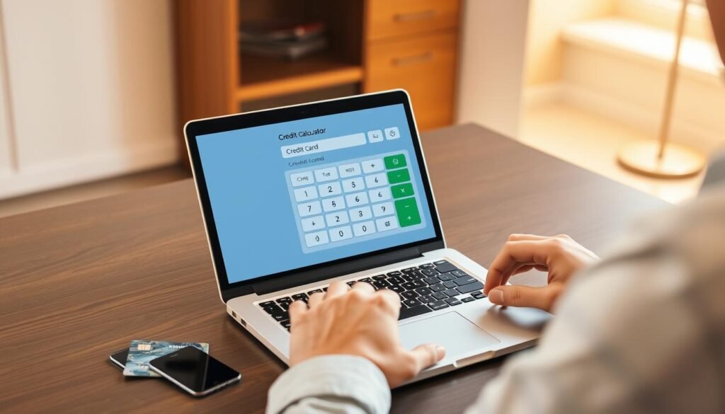 Person using a credit card calculator to plan debt repayment CalculatorHunt Person using a credit card calculator to plan debt repayment