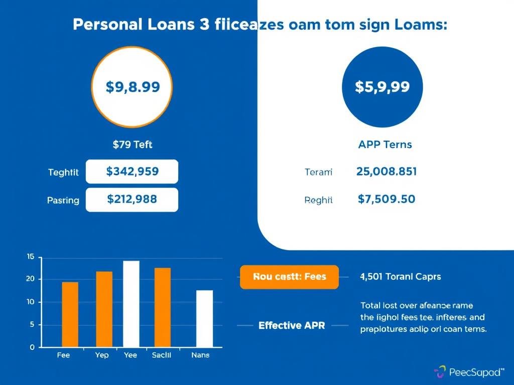 Personal loan APR comparison showing how different fee structures affect total cost