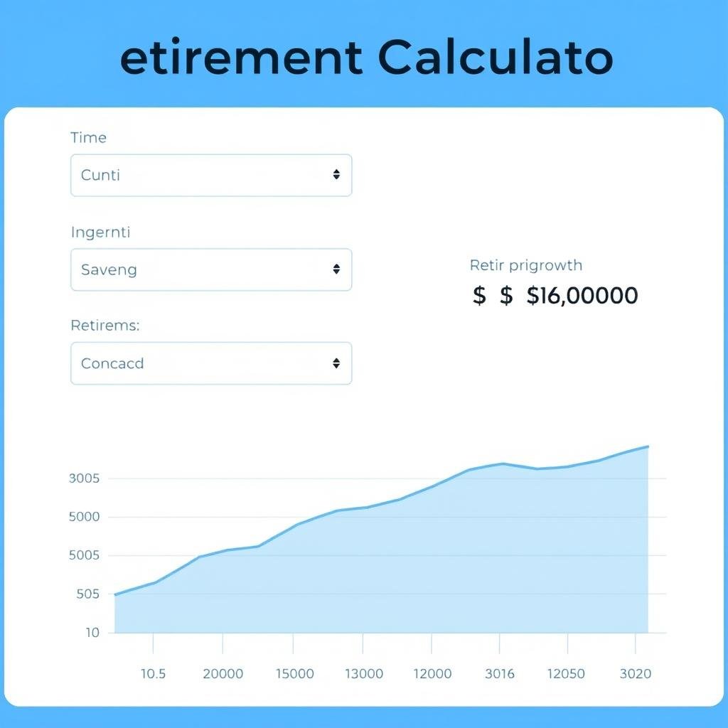 Retirement Calculator interface showing savings projections