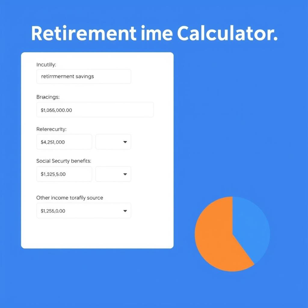 Retirement Income Calculator showing monthly income projections