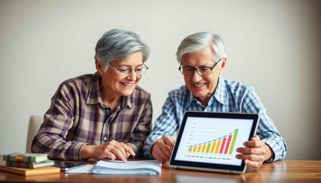 Retirement planning concept showing growth of Roth IRA over time