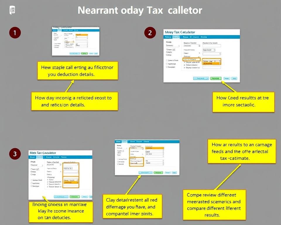 Step-by-step guide showing how to use the Marriage Tax Calculator