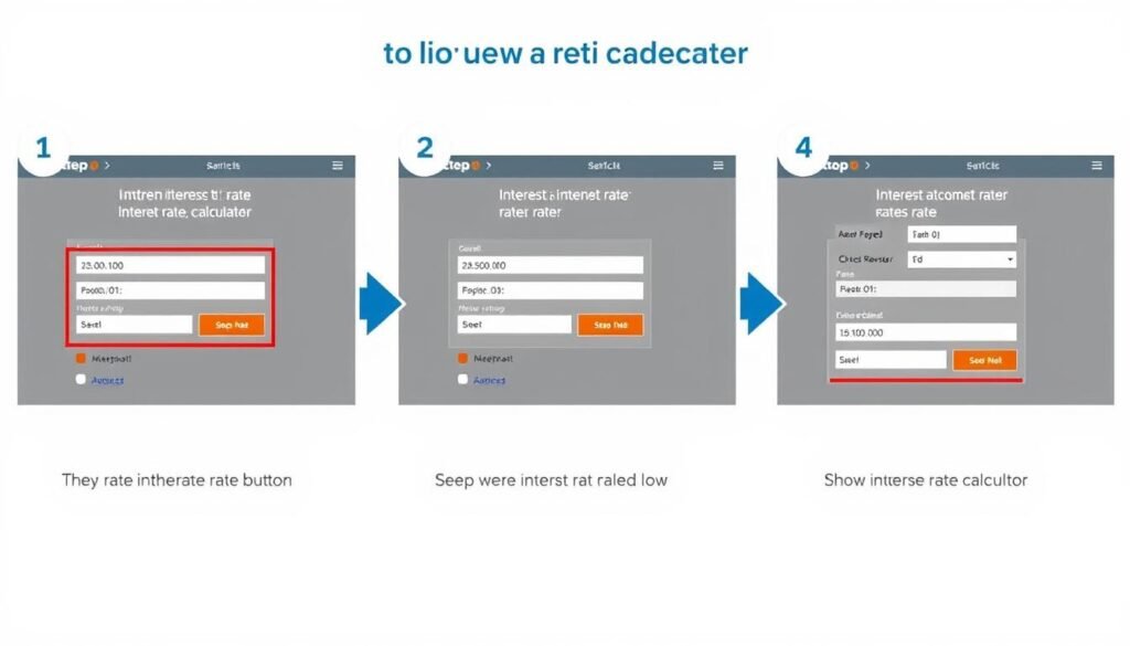 Step by step visual guide to using the interest rate calculator