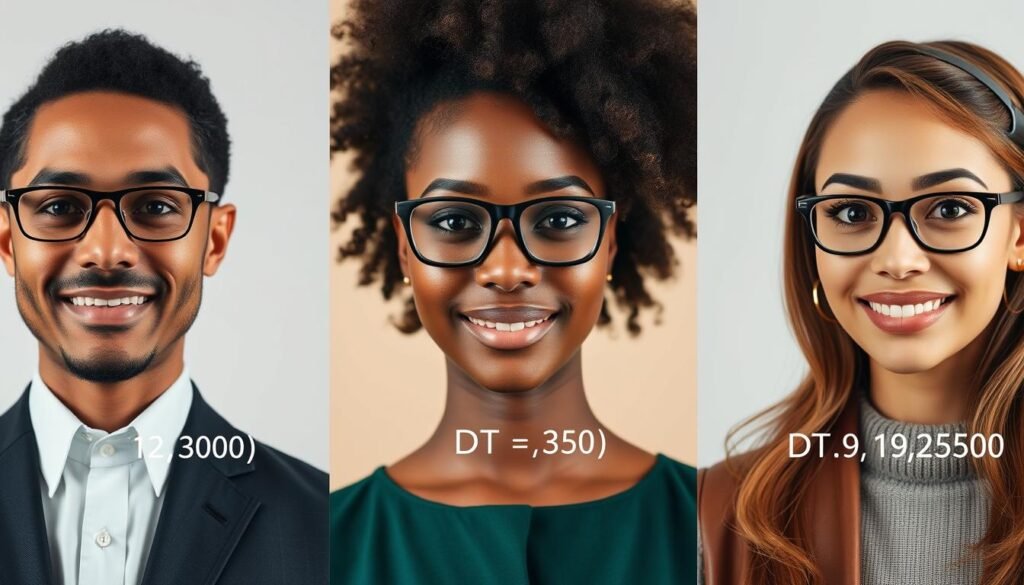 Three different people representing various financial situations and DTI ratios