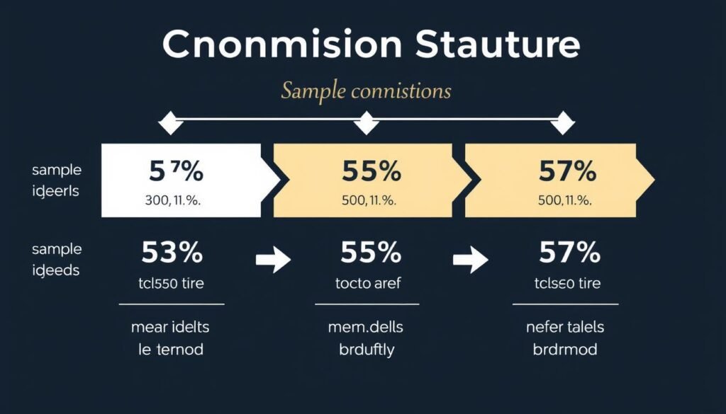 Tiered commission structure diagram showing increasing commission percentages at different sales thresholds CalculatorHunt Tiered commission structure diagram showing increasing commission percentages at different sales thresholds