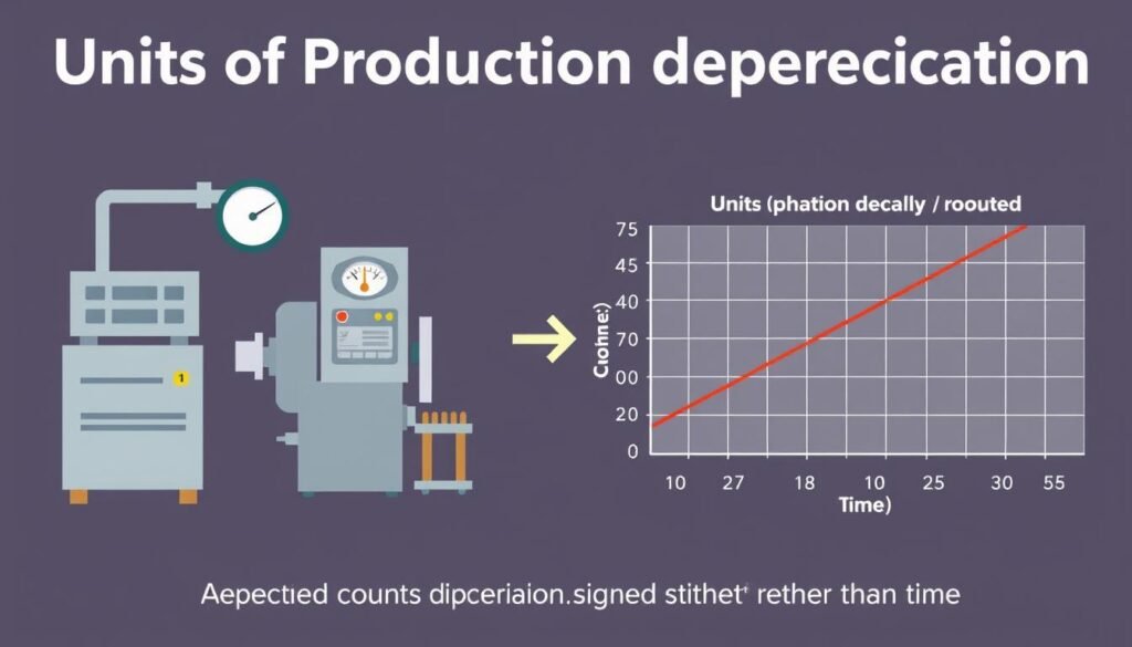 Units of Production depreciation method showing usage-based value decline