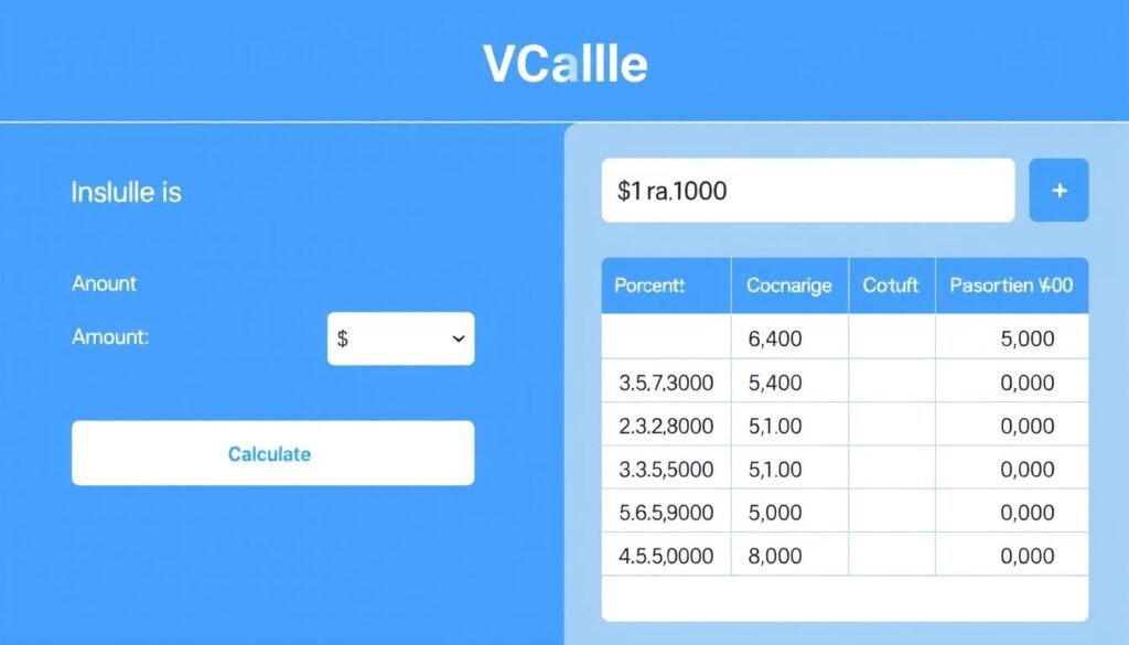 VAT Calculator interface showing input fields and calculation results