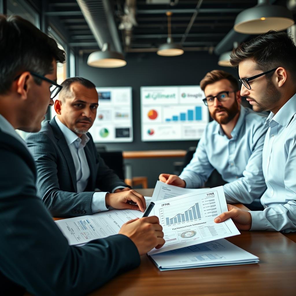 Venture capital professionals evaluating startup investments using IRR