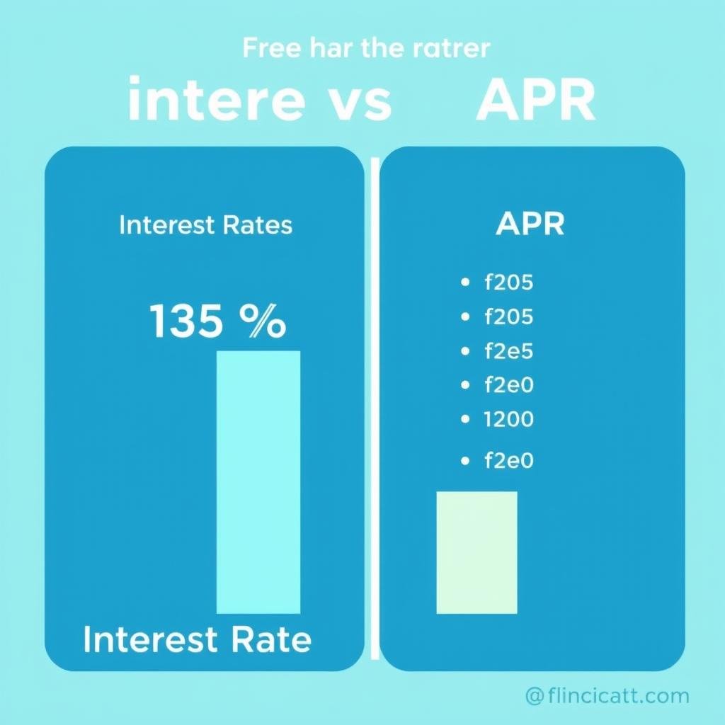 Visual comparison between interest rate and APR showing how fees affect the total cost