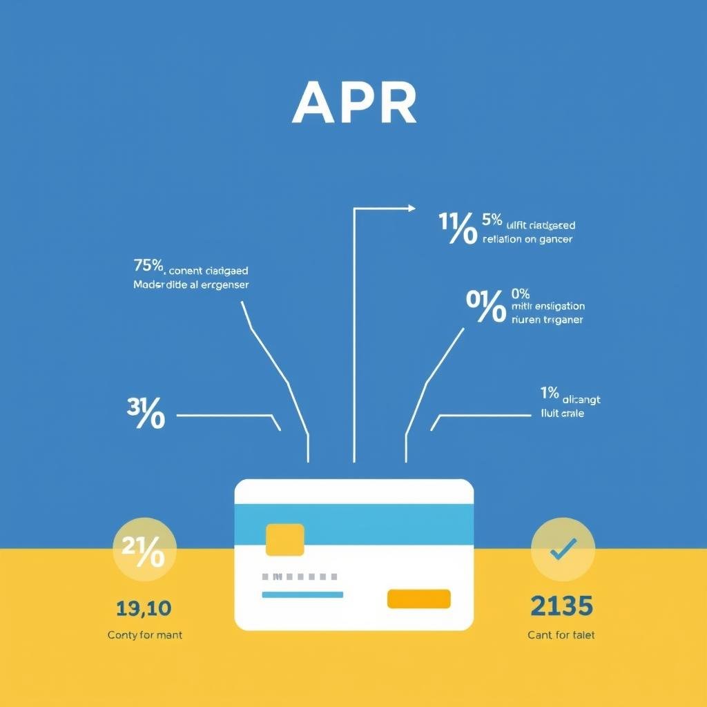 Visual representation of credit card APR concept