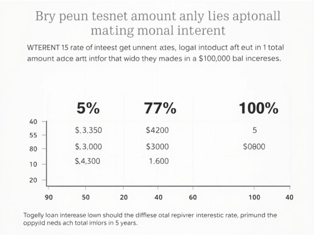 Visual representation of how interest rate affects loan repayment over time