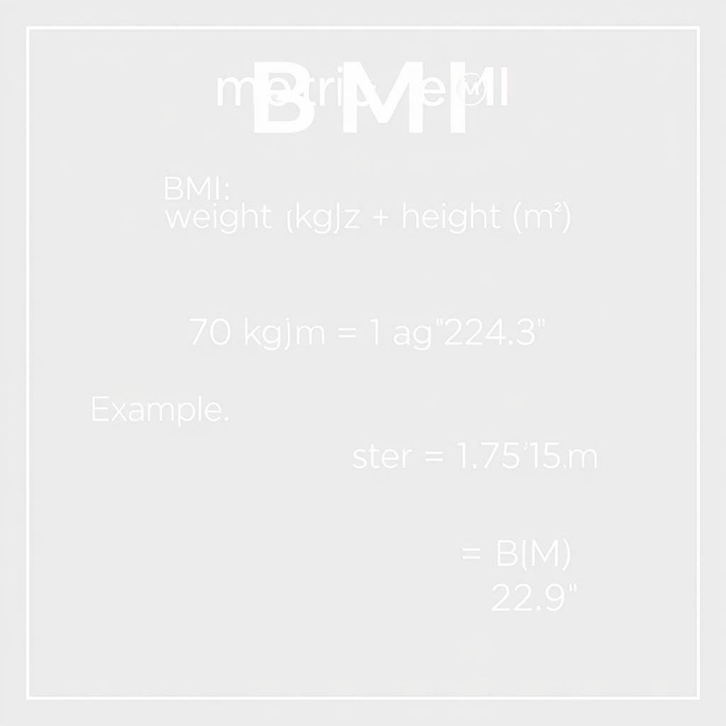 Visual representation of the metric BMI formula CalculatorHunt Visual representation of the metric BMI formula
