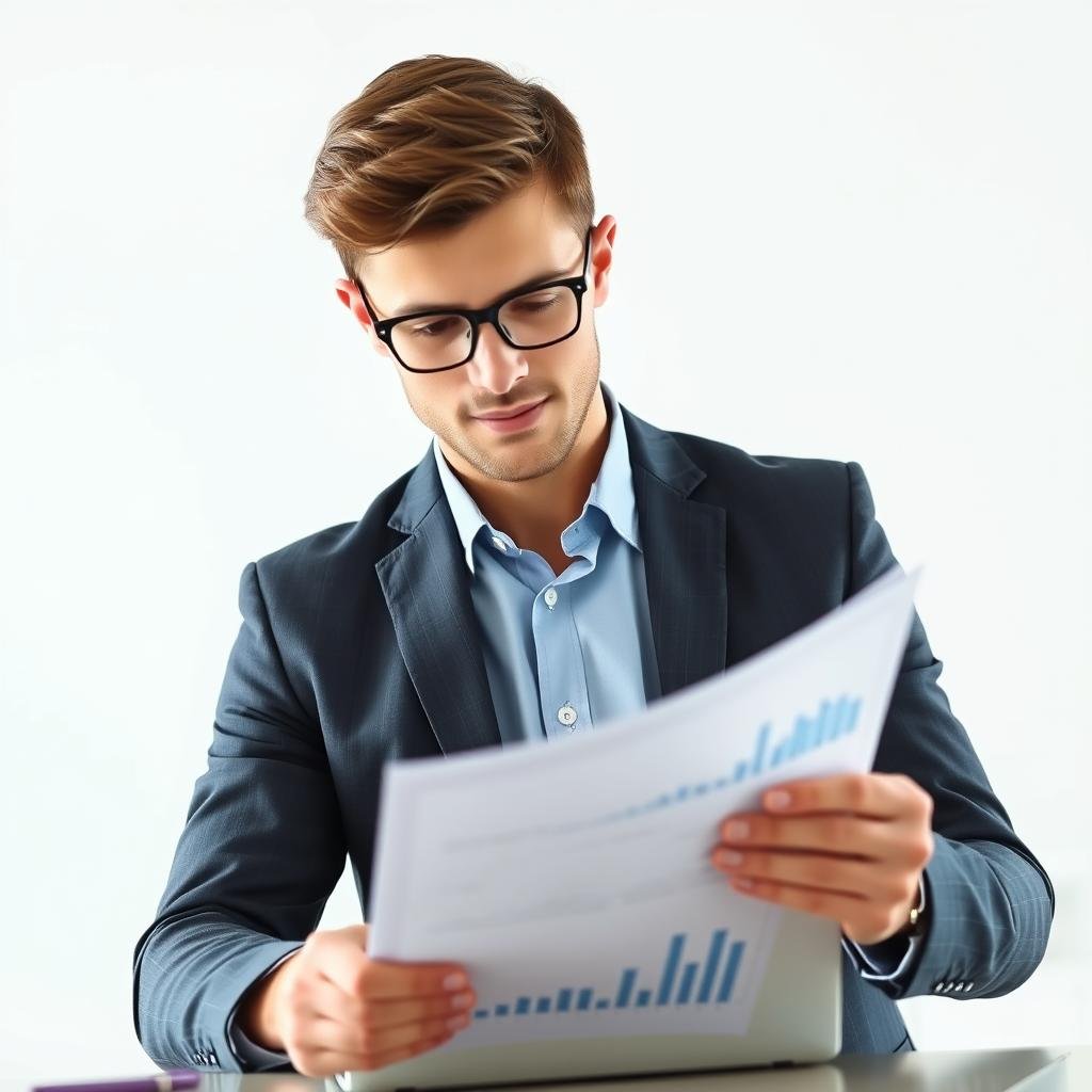 Young professional planning retirement