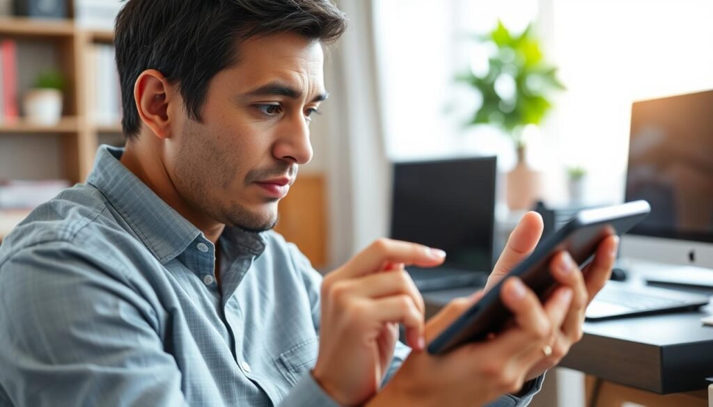 A person reviewing age calculation results on a digital device