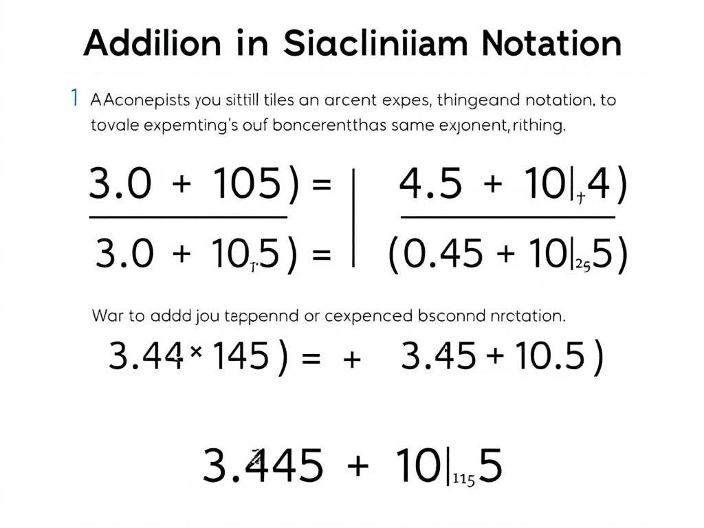 Addition and subtraction with scientific notation