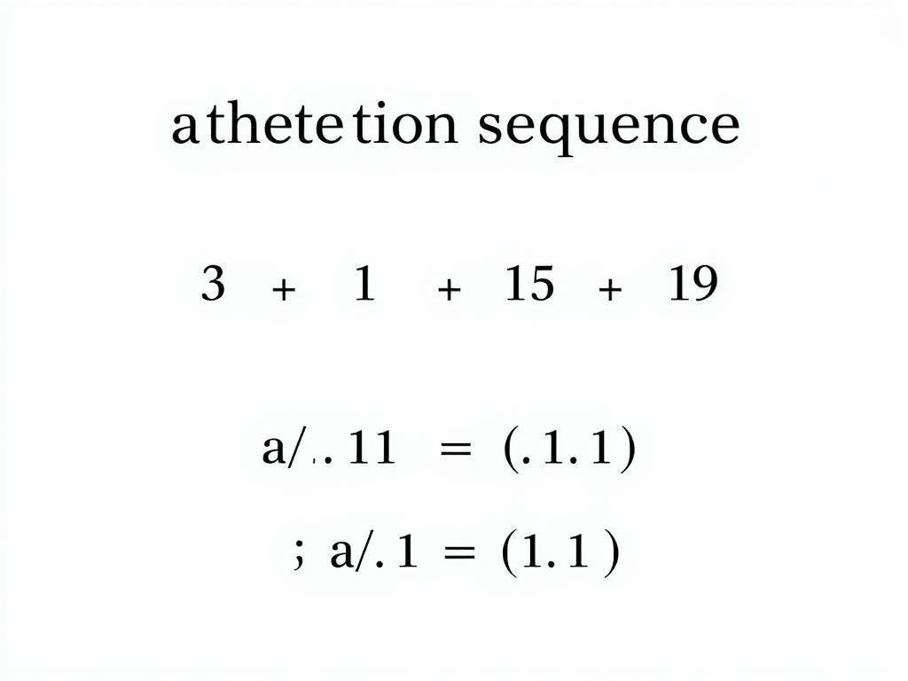 Arithmetic sequence visualization showing numbers increasing by a constant difference